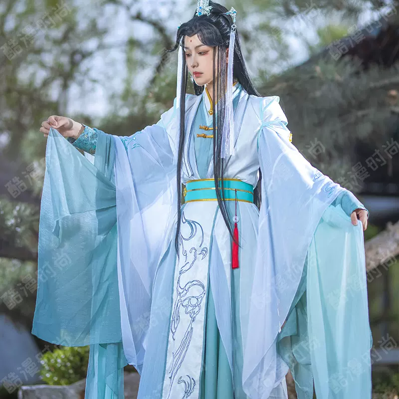 天官賜福風師青玄cos服漫版風師男相古裝漢服假髮cosplay套裝女- Taobao