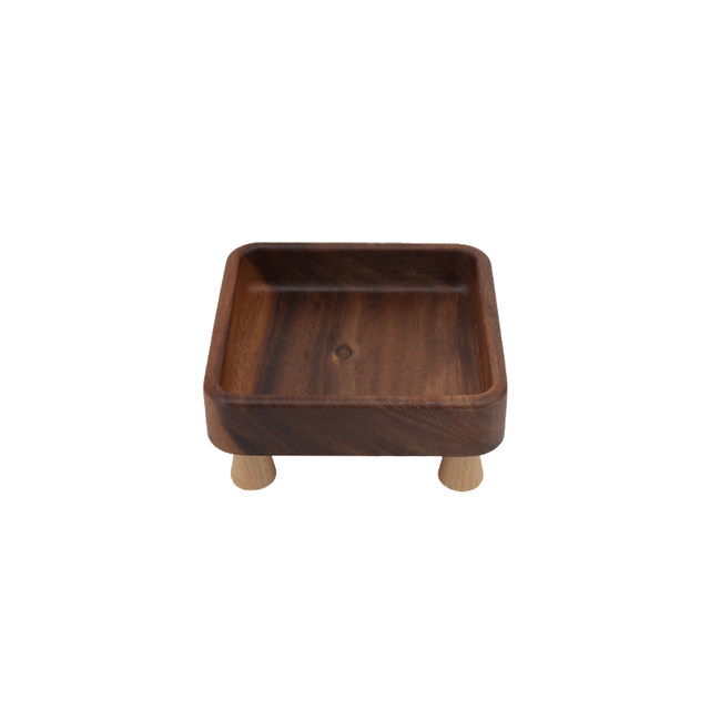 Jewelry display stand walnut high-end jewelry display necklace earring display plate high foot display plate ring tray