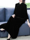 Middle-aged mother cheongsam dress noble and fashionable 2023 Spring and Autumn new high-end large-size women's gold velvet skirt