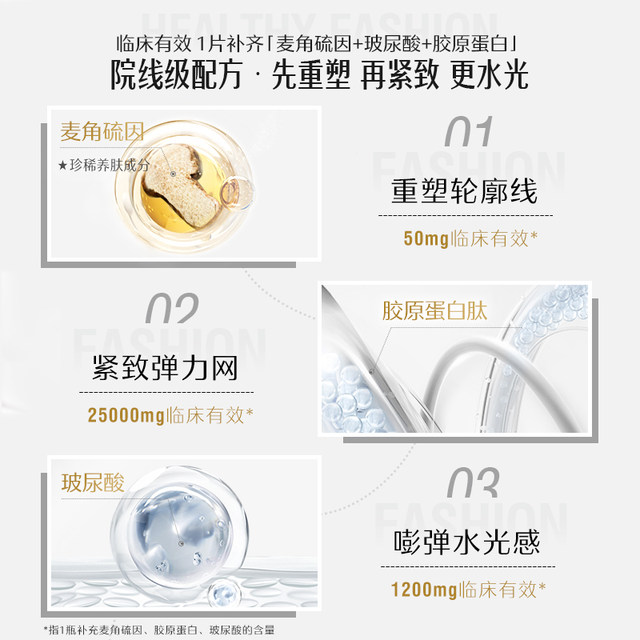 Swisse Super Light Bottle Ergothionine Oral Hyaluronic Acid Collagen Peptide Vitiligo Nutritional Products Official