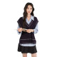 Blue Ruoshui large-size women's clothing layered with twisted knitted vest vest fat mm autumn new college style vest top