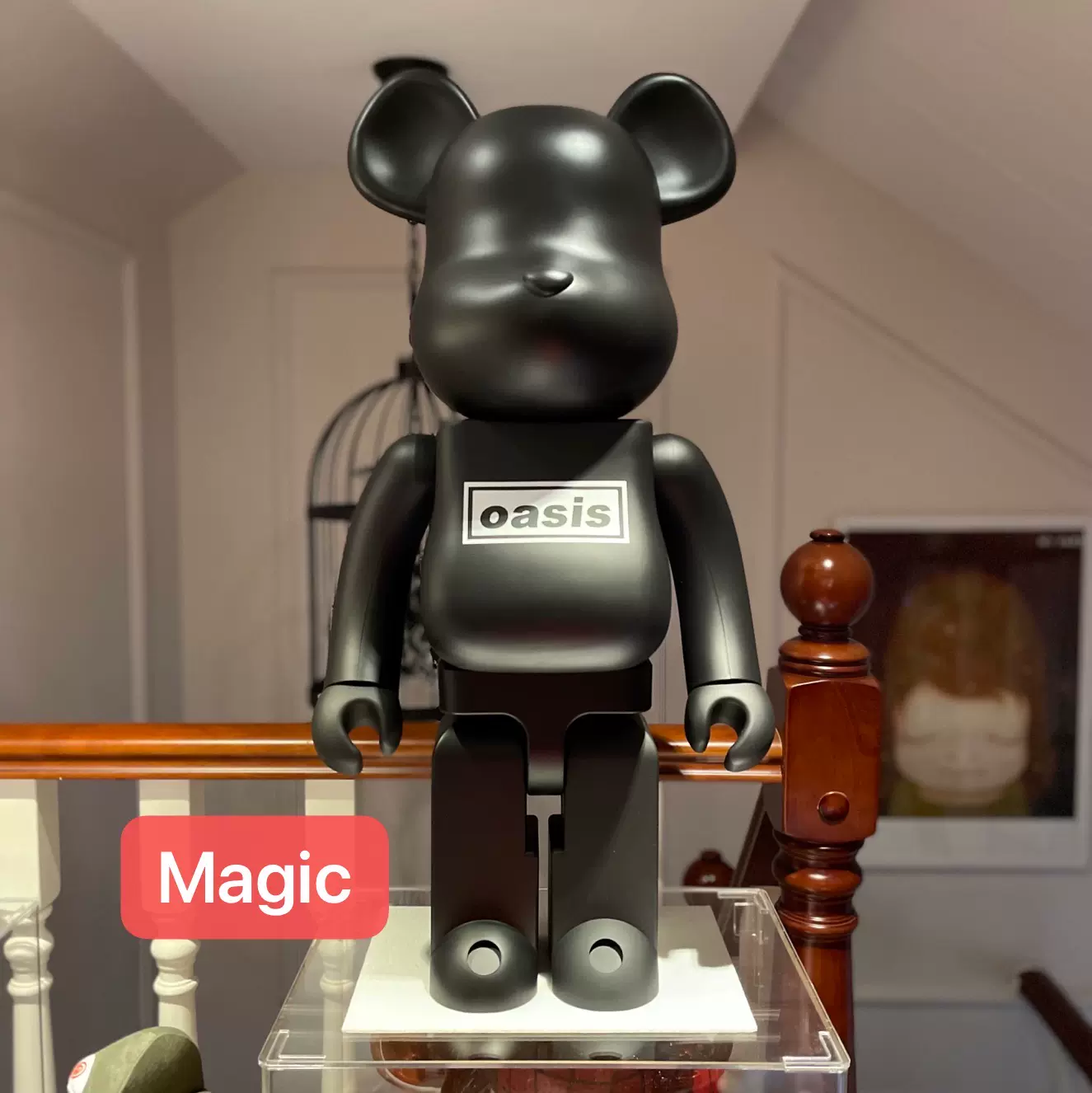 Bearbrick oasis 绿洲乐队磨砂黑黑色1000% 积木熊BE@RBRICK-Taobao