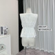 Madou/embroidery Hyde Manor_Elegant Boat Collar Heavy Industry Drawstring Embroidered Vest Lace Top for Women