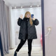 Fat fairy Yingying large size women's clothing fat mm simple loose meat-covering stand collar mid-length warm cotton jacket