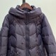 Winter grandma down jacket thickened warm embroidered coat middle-aged and elderly grandma hooded mid-length elderly clothes