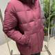 Winter mother's down jacket solid color coat thickened hooded mid-length zippered large size loose top for middle-aged and elderly people