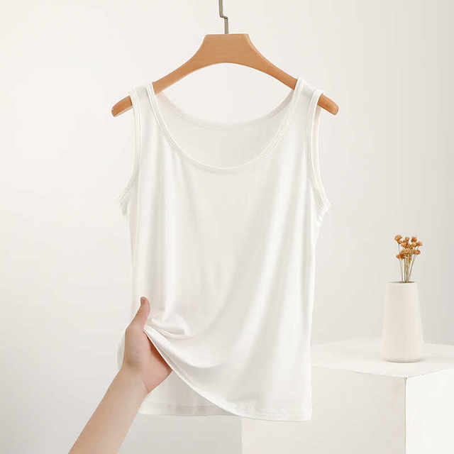 Moder suspender vest underwear female wearing ice silk mask wide shoulder sleeveless cuffy, cuffns, base, summer thin worker top

