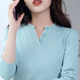 Spring and Autumn new cotton long-sleeved T-shirt for women with large size casual outside autumn clothes mother's outfit fashionable inner base top