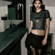 badblood summer American retro old black skirt versatile high waist slim sexy hot girl flower bud skirt