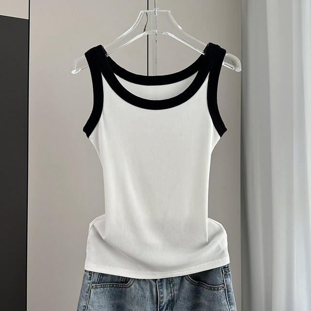 Casual suspender vest for women in spring and summer inner suit outside wear 2024 new modal cotton thread sleeveless top