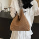 Lazy style large capacity straw woven bag for women in summer 2025 new seaside vacation woven bag versatile one-shoulder underarm bag
