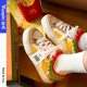 Reading hamburger shoes, high-value thick-soled shoes for women, 2025 new niche original versatile casual bread shoes
