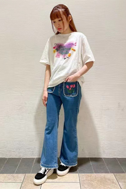 American retro love letters niche purple T-shirt for women short-sleeved loose slim heavy pure cotton round neck summer big tee