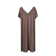 Summer large size Modal short -sleeved dress female new V -neck base pregnant women skirt loose casual long skirt