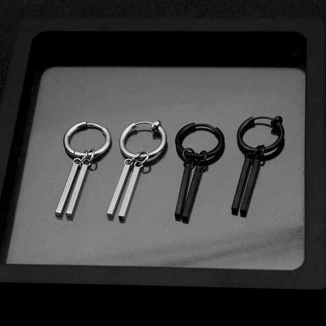 Men's high-end earrings without piercings and wearable ear clips trendy niche design handsome stud earrings for men