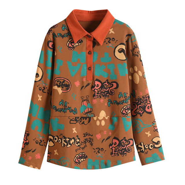 2025 spring and autumn new pure cotton long-sleeved T-shirt for women, middle-aged and elderly mothers polo shirt fashionable top base shirt