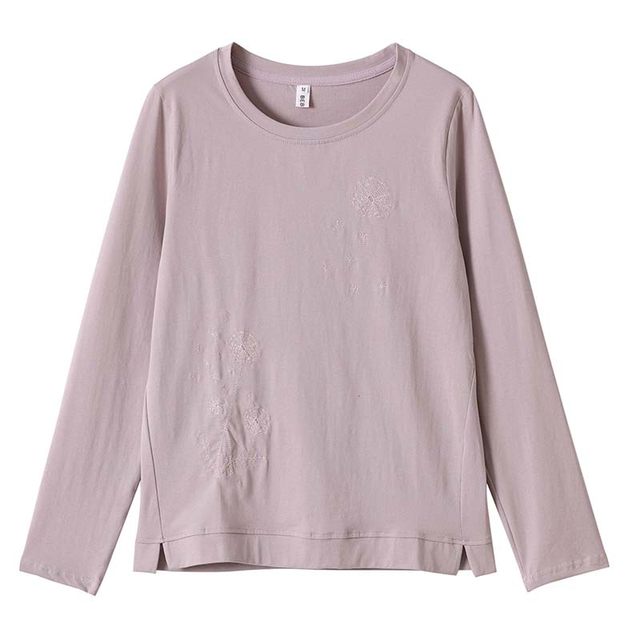 Mom's spring and autumn clothing 2025 new autumn clothes wear pure cotton long-sleeved T-shirt for women, middle-aged and elderly casual tops base shirt