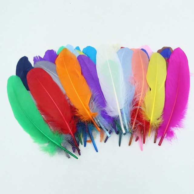 50 diy handmade colorful feather accessories 15-20cm large floating feathers and goose feather hat clothing accessories