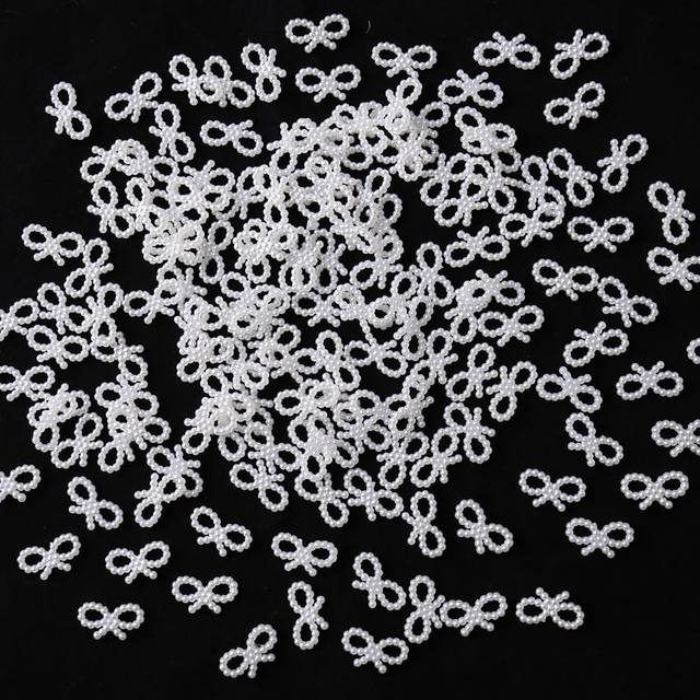 Retro cute Japanese imitation pearl bead ring spacer ring acrylic diy earrings jewelry mobile phone case pearl piece