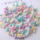 1cm high elastic pom pom DIY pom pom decoration accessories colorful small pom pom multi-color mixed stickers art materials decoration