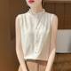 French light luxury lace fungus collar sleeveless shirt with dark pattern and western style spring and summer knitted bottoming vest for women under suit