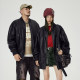 NMAX large-size trendy men's autumn new product texture PU leather jacket baseball collar pilot jacket