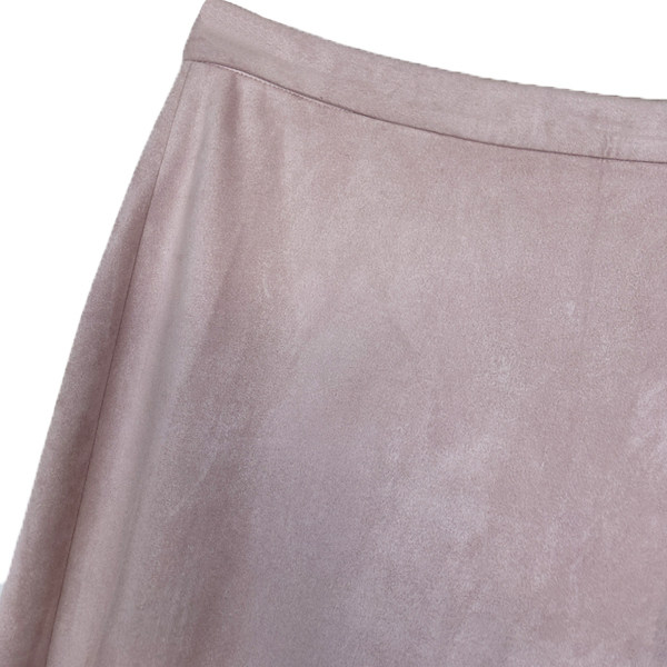 La series counter genuine intellectual solid color suede asymmetric hem long skirt spring and autumn 20012687