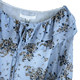 Pull series counter genuine lady ruffled floral flared sleeve chiffon shirt for women summer 20014032
