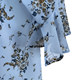 Pull series counter genuine lady ruffled floral flared sleeve chiffon shirt for women summer 20014032
