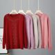 Mom's spring sweater base shirt plus fat plus size knitted shirt middle-aged and elderly women's clothing old men's fashionable tops
