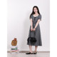 
Xia Dada Large Large Women's French Flocking Square Collar Dress New Slim Puff Sleeve High-end Temperament Long Skirt
