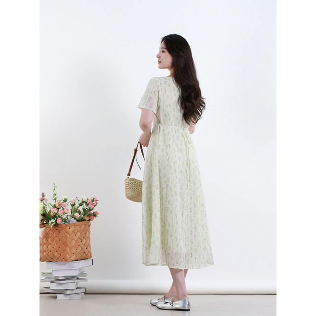 
Xia Dada Large Size Women's Clothing French Gentle Pure Sweet Pure Dress First Love White Moonlight Long Skirt