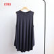 Plus size women's European and American single spring and summer versatile simple fashion loose slim round neck sleeveless casual T-shirt top