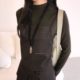 
L girl waitmore woolen suspender layered with Korean autumn and winter vest back strap 620125