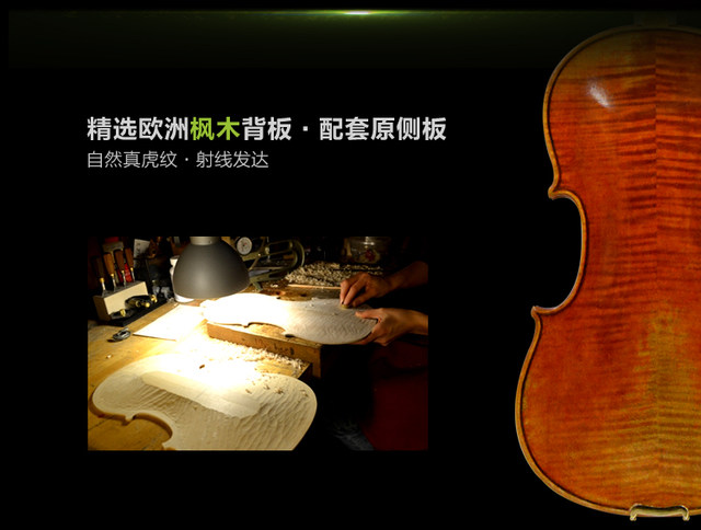 Pure handmade violin performance colleges and universities European materials Maple in European imported cloud fir solo