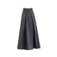 Large size slim skirt with gray A-line suit and long skirt with pear-shaped body fat girl pleated skirt covering her hips
