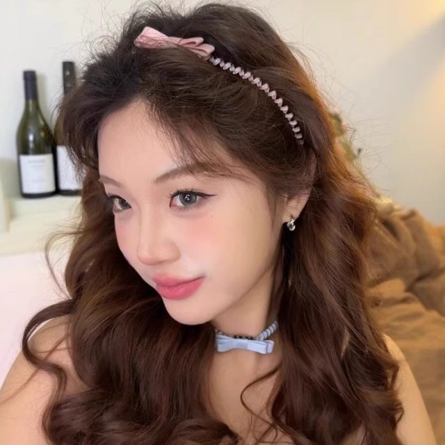 One style is four-wear! It can be used as a picker! Summer sweet girl phone line hair rope hair band atmosphere hair band