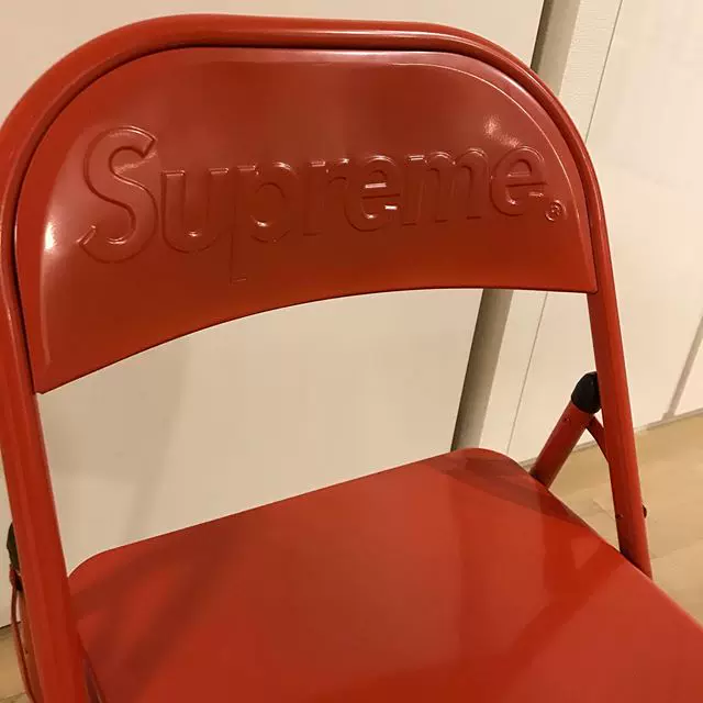 现货】Supreme 20FW Metal Folding Chair金属折叠椅座椅靠背椅-Taobao