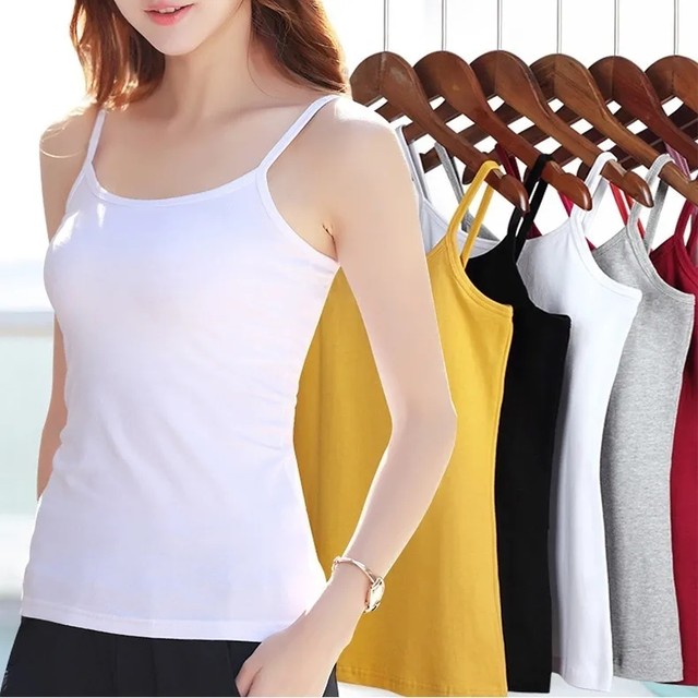 Pure cotton vest suspended women's sexy fashion wearing black camonal shirt T -shirts female bottoming shirt top women's tide
