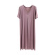 Modal short-sleeved dress for women summer casual home nightgown solid color a-line skirt large size loose long skirt