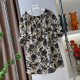 Ethnic style fashionable and versatile floral tops in summer loose and slim one-length temperament casual floral print short sleeves

