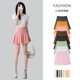 Women's spring and summer new A-line elastic high-waist short skirt anti-exposure skirt sports skirt
