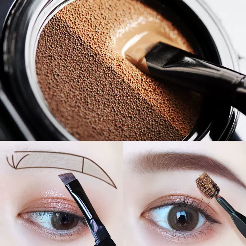 抖音同款双色气垫眉膏防水防汗漂眉膏自然持久