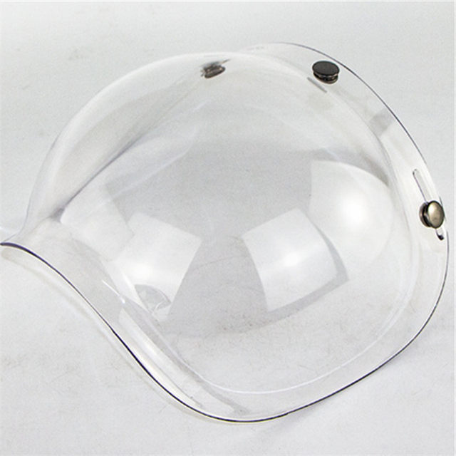 Motorcycle retro bubble mirror, windproof, sunproof and wear-resistant, universal three-button motorcycle half-summer helmet with long snap buttons for all seasons