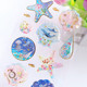 Crystal three-dimensional sticker marine life small fish shell dolphin whale hand account album decoration children's handmade rewards