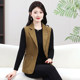
Mother's spring and autumn thin suit vest middle-aged and elderly women's large size loose solid color short suit vest