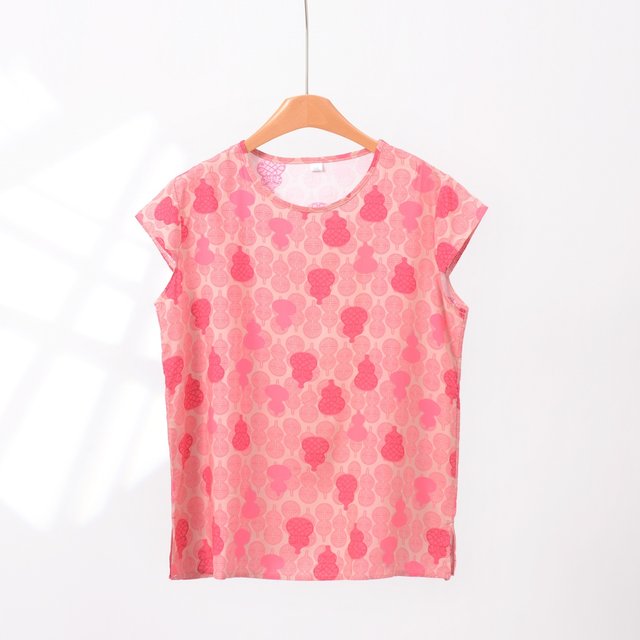 Cotton silk top women's new single piece for middle-aged and elderly women's artificial cotton home wear pullover short-sleeved women's plus size mother's wear