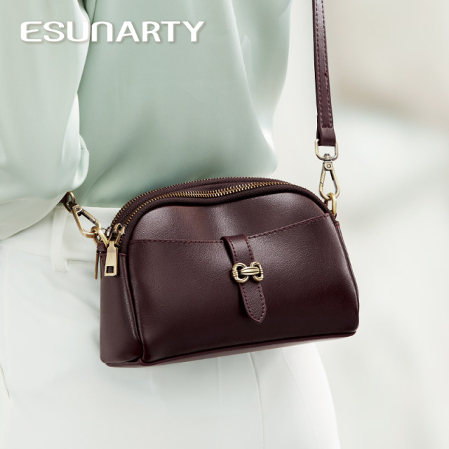 Brand first layer cowhide mother bag 2025 new fashionable versatile mobile phone bag genuine leather one-shoulder crossbody women's bag
