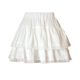 Large size white French ballet style fluffy cake skirt summer ruffled skirt high waist A-line lace skirt