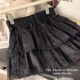 Large size sweet lace spliced ​​puffy skirt for women's summer cake A-line slim and anti-exposure ballet style skirt